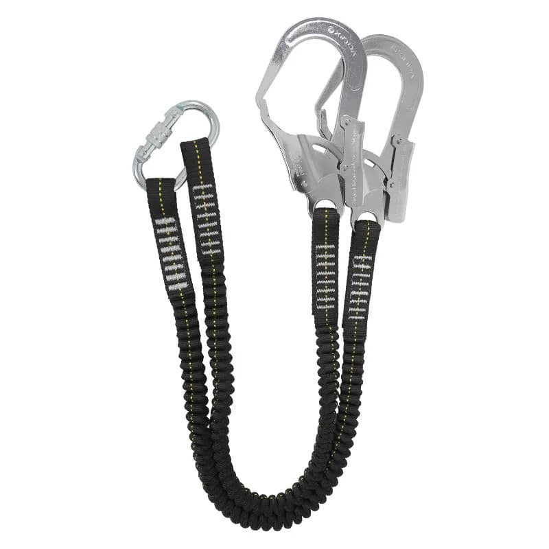 Fall Arrest Safety Harness | Dual-Hook Shock-Absorbing Lanyard | ANSI-Compliant - Thumbnail 4