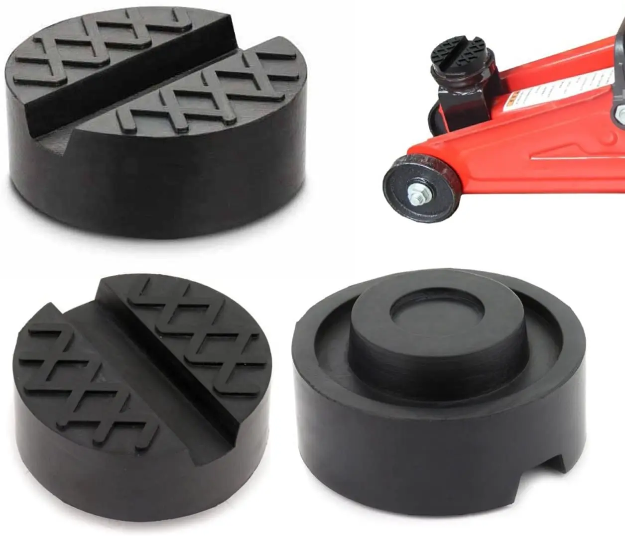 Pinch Weld Jack Pad | Heavy-Duty Rubber Lifting Disc for Safe Floor Jack Use - Thumbnail 2