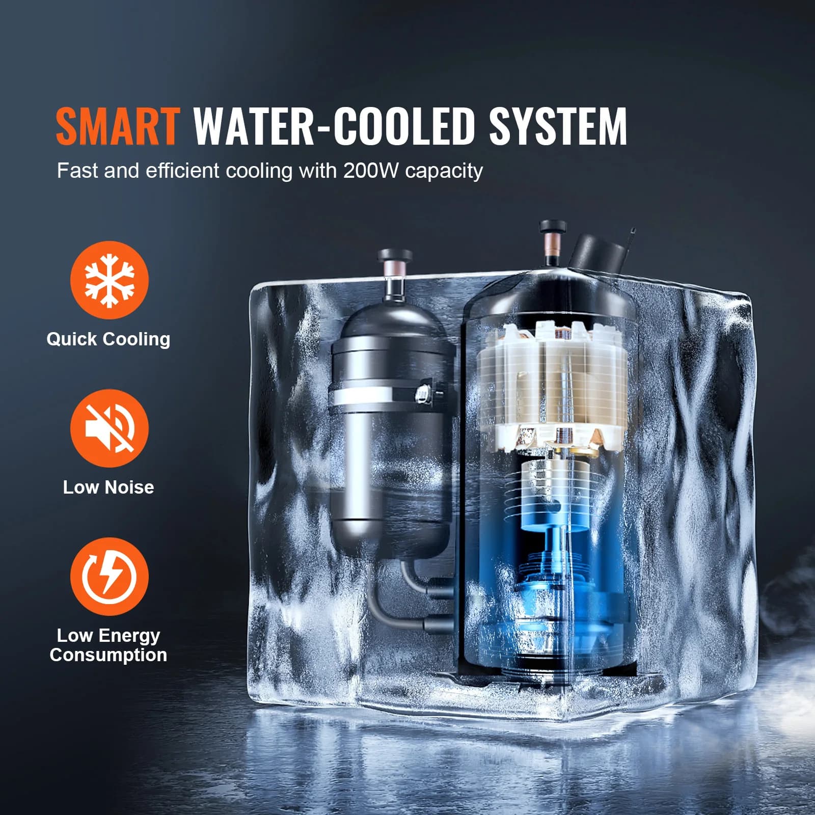 CO2 Laser Chiller | 12L Reservoir | 200W Compressor | Industrial-Grade Cooling for Engraving Machines - Thumbnail 3