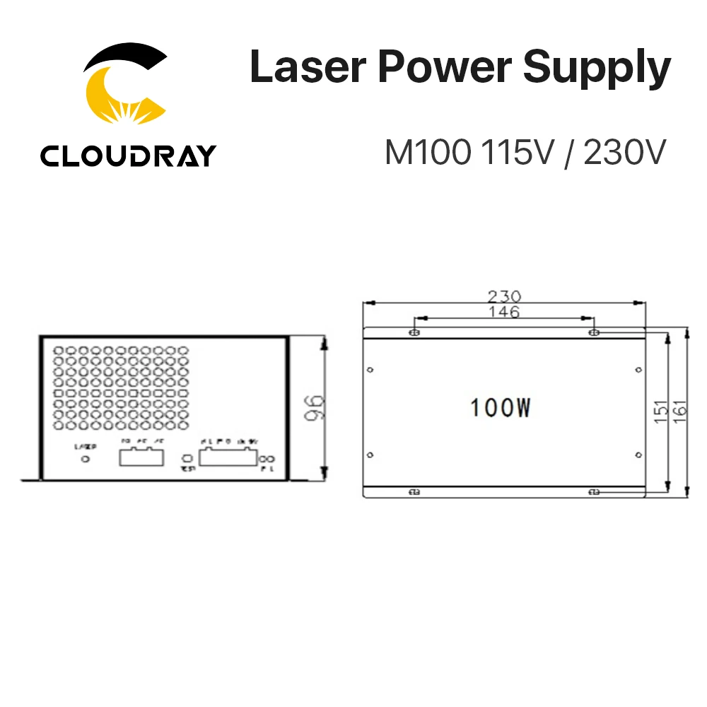 100W CO2 Laser Power Supply | High-Performance for Engraving & Cutting Machines - Thumbnail 2