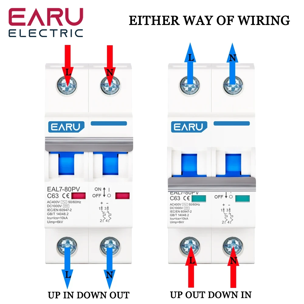 Solar PV Circuit Breaker | 1-4 Pole | 1000V DC / 400V AC | Overload & Short Circuit Protection - Thumbnail 3