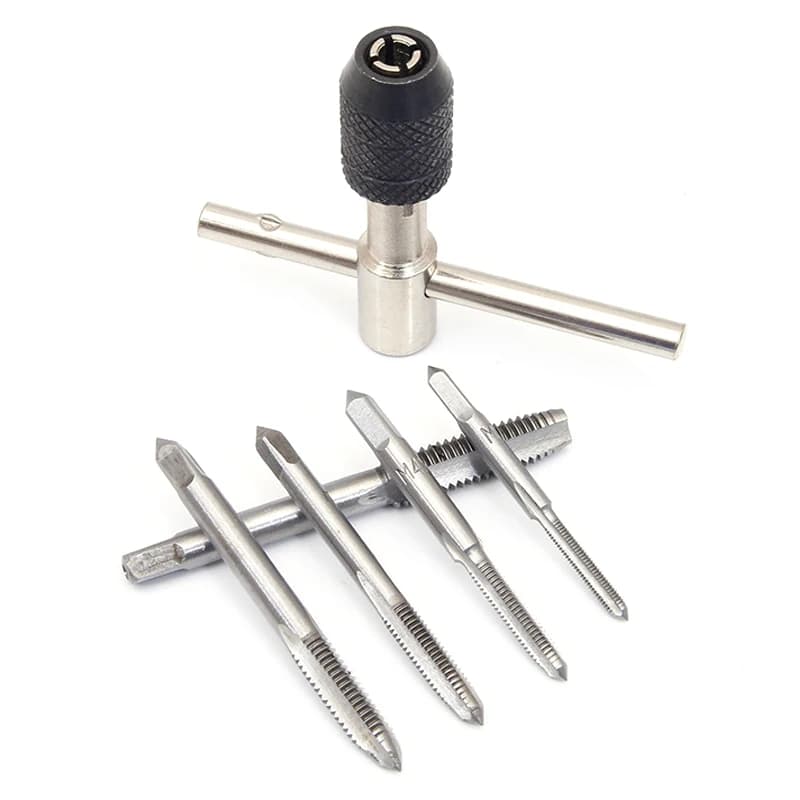 T-Handle Tap Wrench Set | Precision M3-M8 Threading Tool | Adjustable Tap Holder - Thumbnail 4