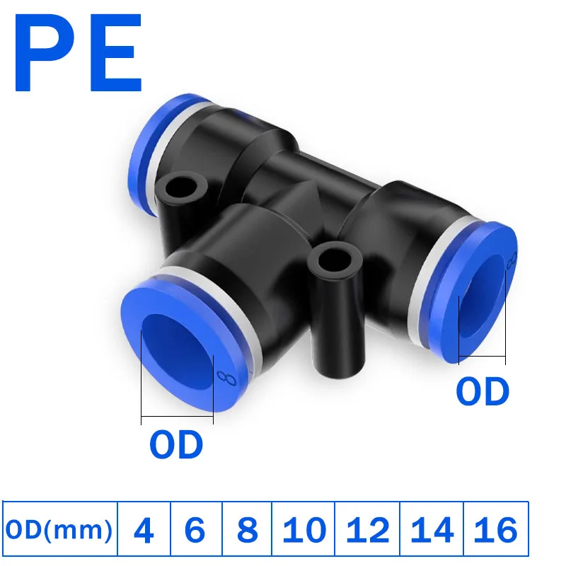 Pneumatic Quick-Connect Fittings Kit | 4-12mm Plastic Hose Connectors | 100-Piece Set - Thumbnail 5