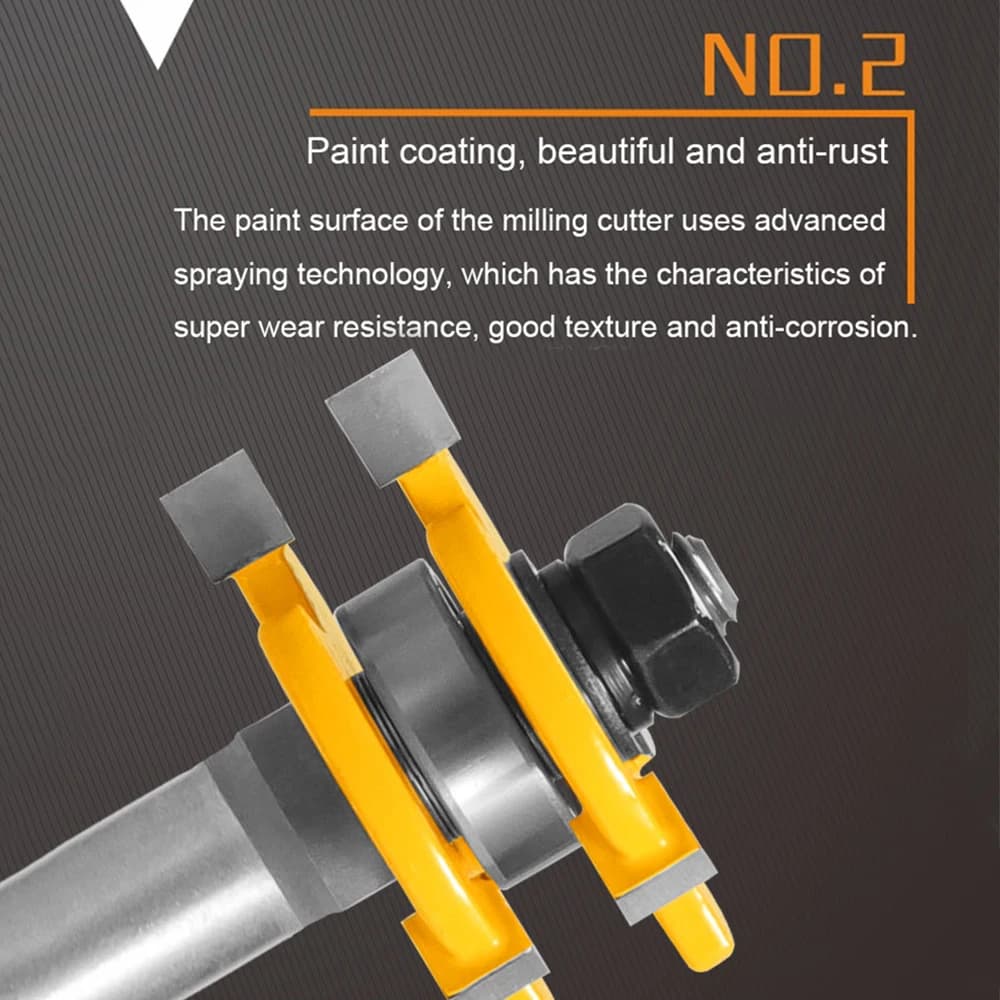& Groove Router Bit Set | 2pcs T-Slot Milling Cutter | For Wood Joint Assembly - Thumbnail 5