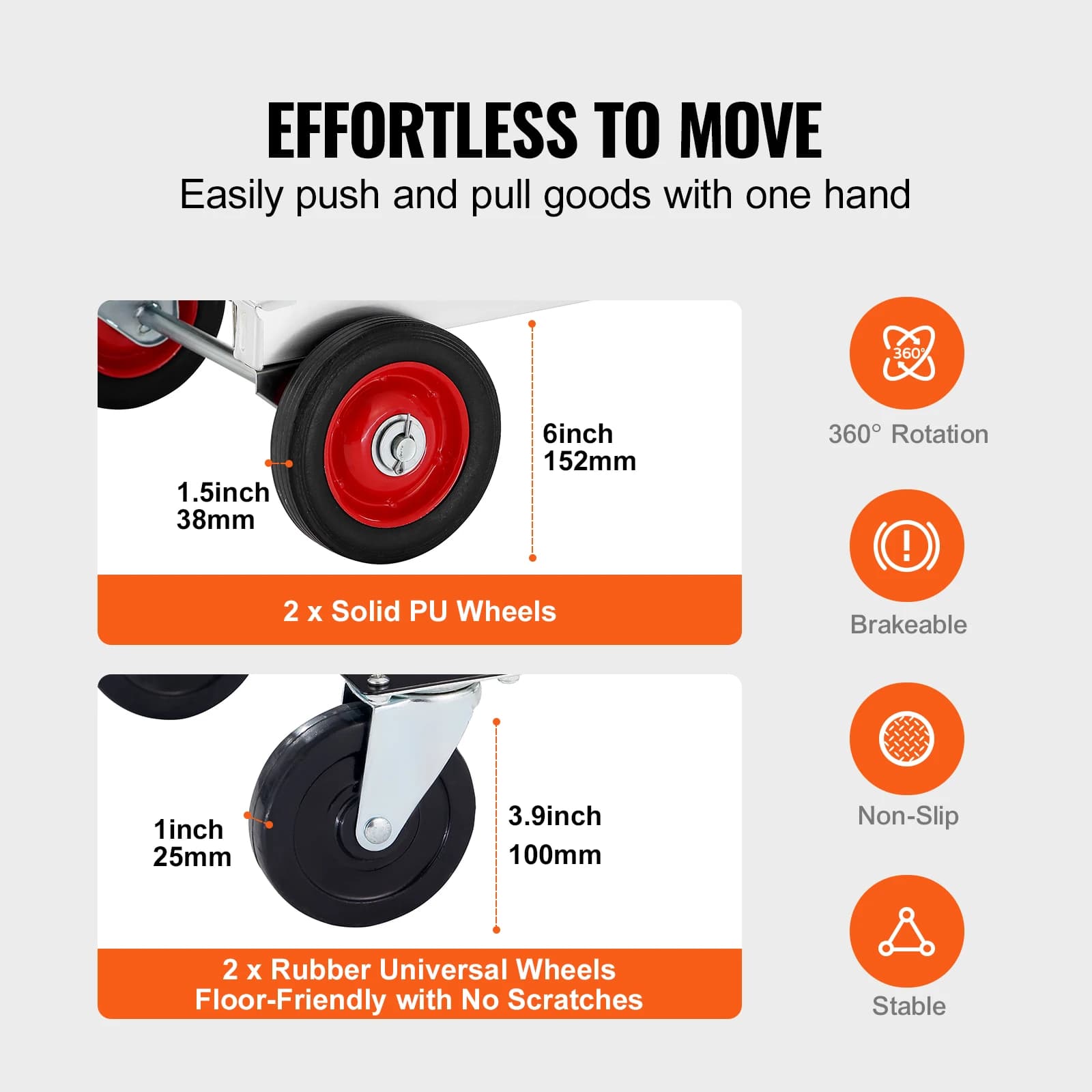 SucceBuy 400lbs Folding Hand Truck Lightweight Dolly with Wheels Foldable Luggage Utility Cart for Transport Moving in Warehouse - Thumbnail 2