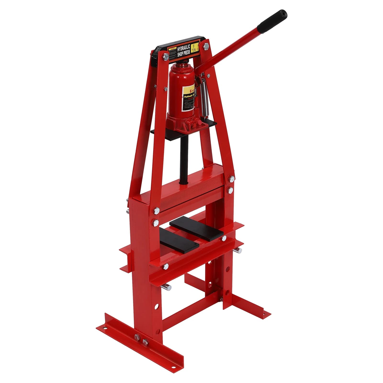 6-Ton Hydraulic Shop Press | Metal Bending, Straightening & Punching | 130mm Stroke - Thumbnail 2