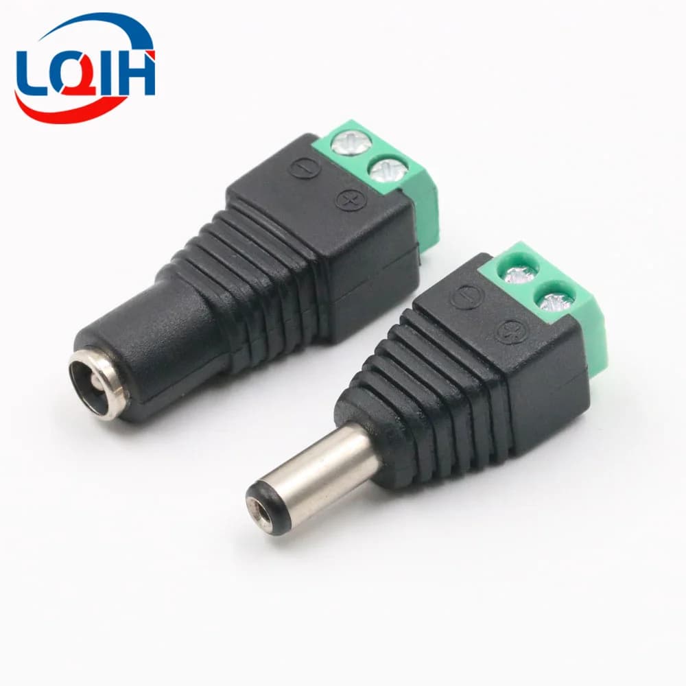 DC Power Connector | 5.5x2.1mm Male to Female Plug | For LED Strips & CCTV - Thumbnail 3