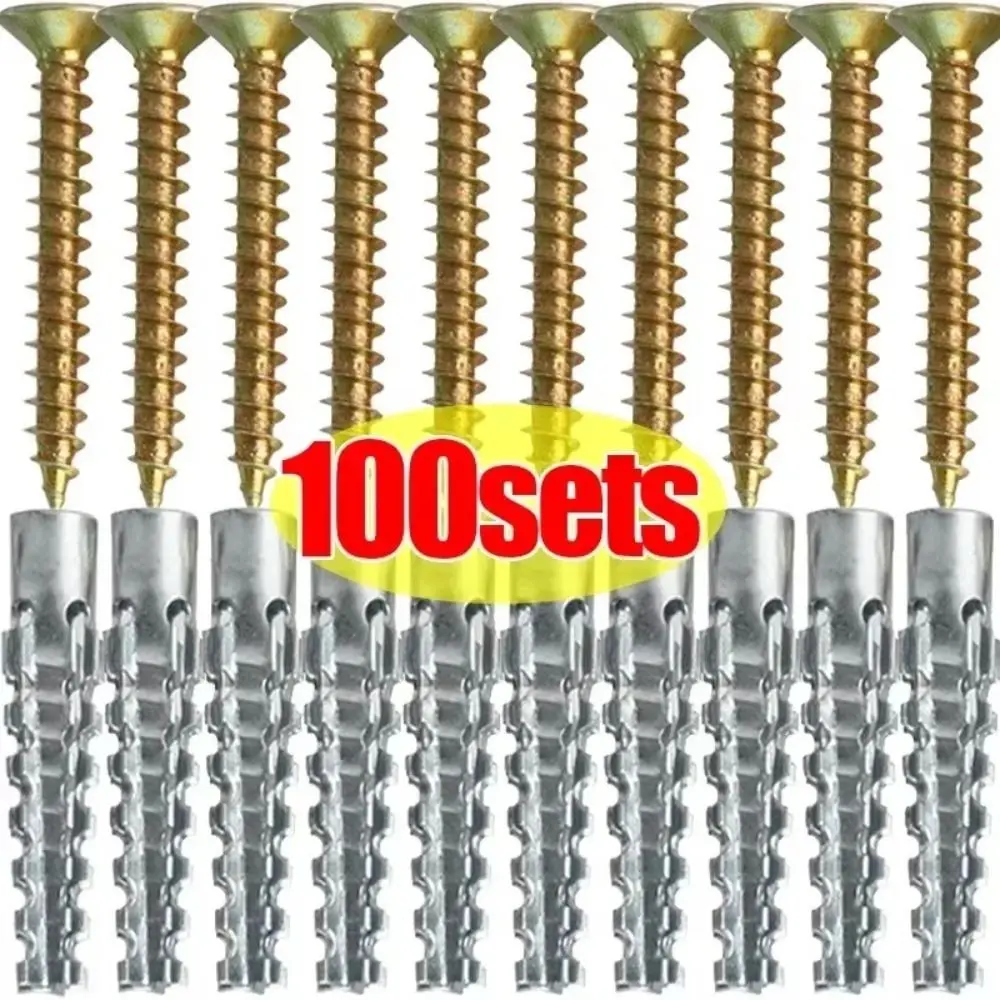 Serrated Expansion Tube Kits | Self Tapping Screws for Concrete | 20/50/100 Sets Fasteners - Thumbnail 2