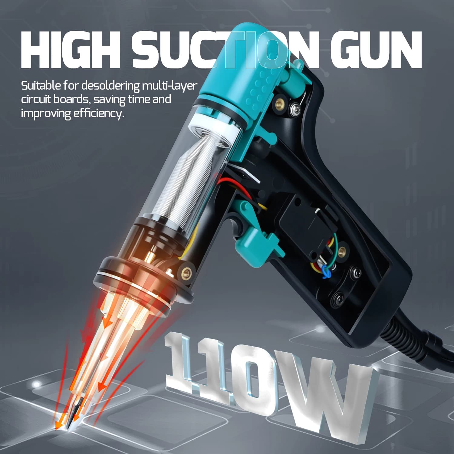 110W Desoldering Station | THT/PTH Removal Tool | Precision PCB Repair Kit - Thumbnail 2