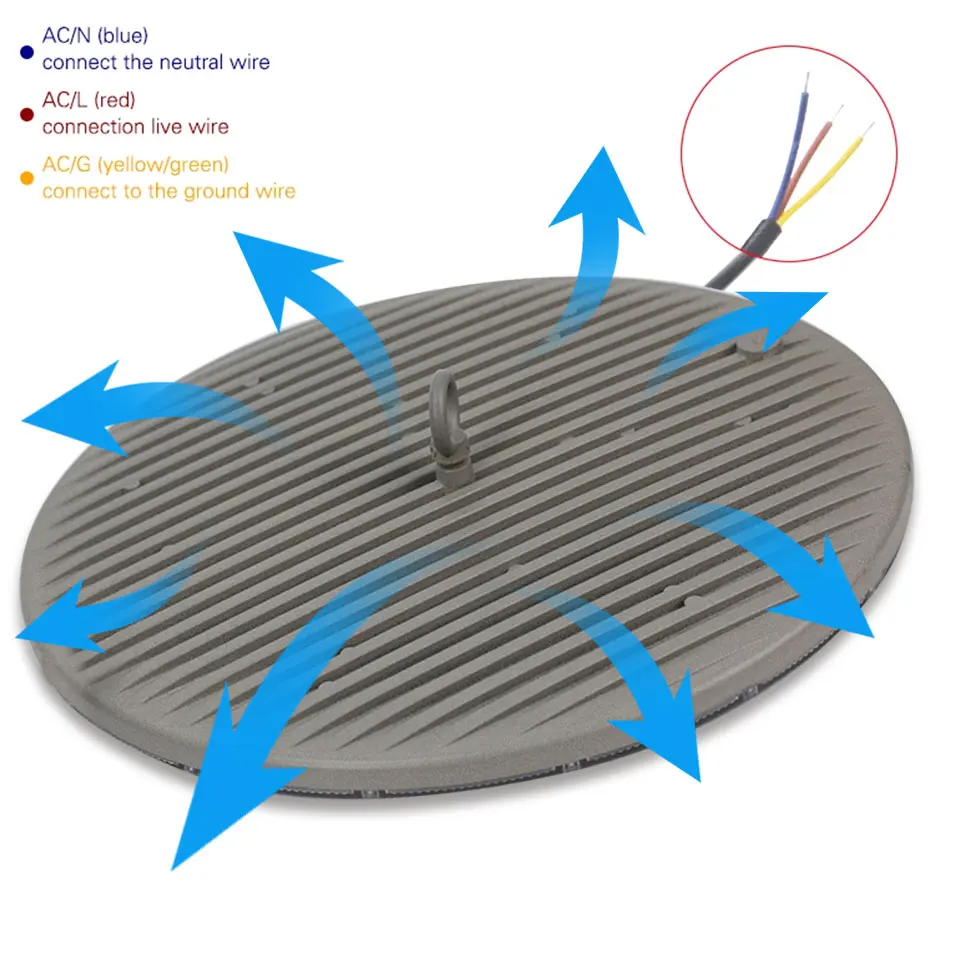High Bay LED Light | 50W-600W UFO Ceiling Fixture for Warehouse & Garage | 85-265V AC - Thumbnail 5