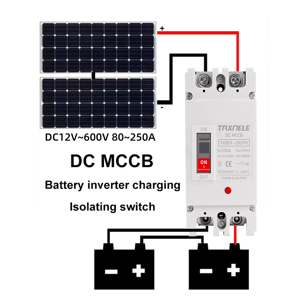 Solar DC Circuit Breaker | 150A-250A MCCB for Photovoltaic & Battery Protection - Thumbnail 5