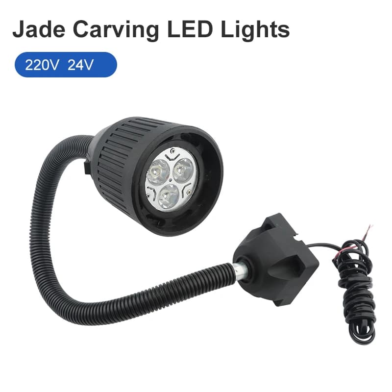Flexible Gooseneck Work Light | 220V/24V LED Machine Lamp for Lathes & Milling - Thumbnail 3