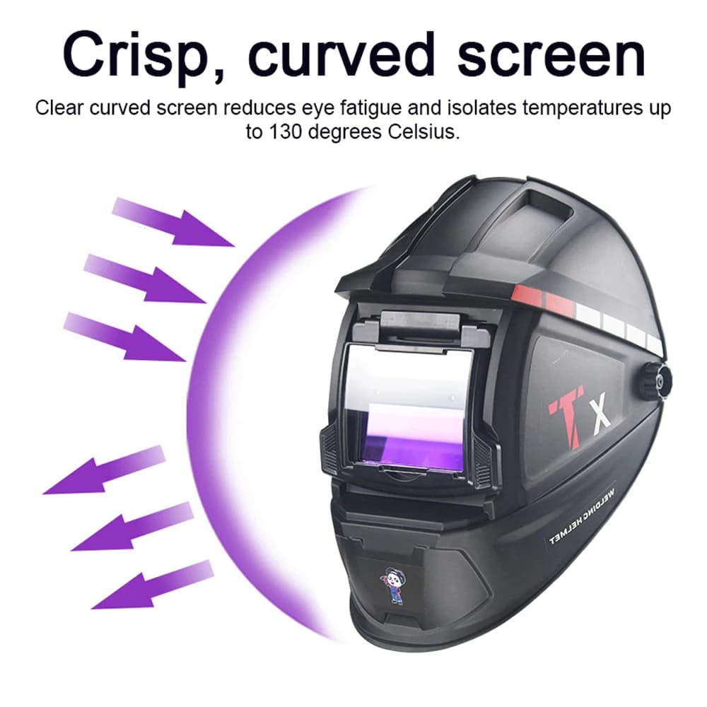 Auto-Darkening Welding Helmet | True Color View | Solar-Powered Lens - Thumbnail 6