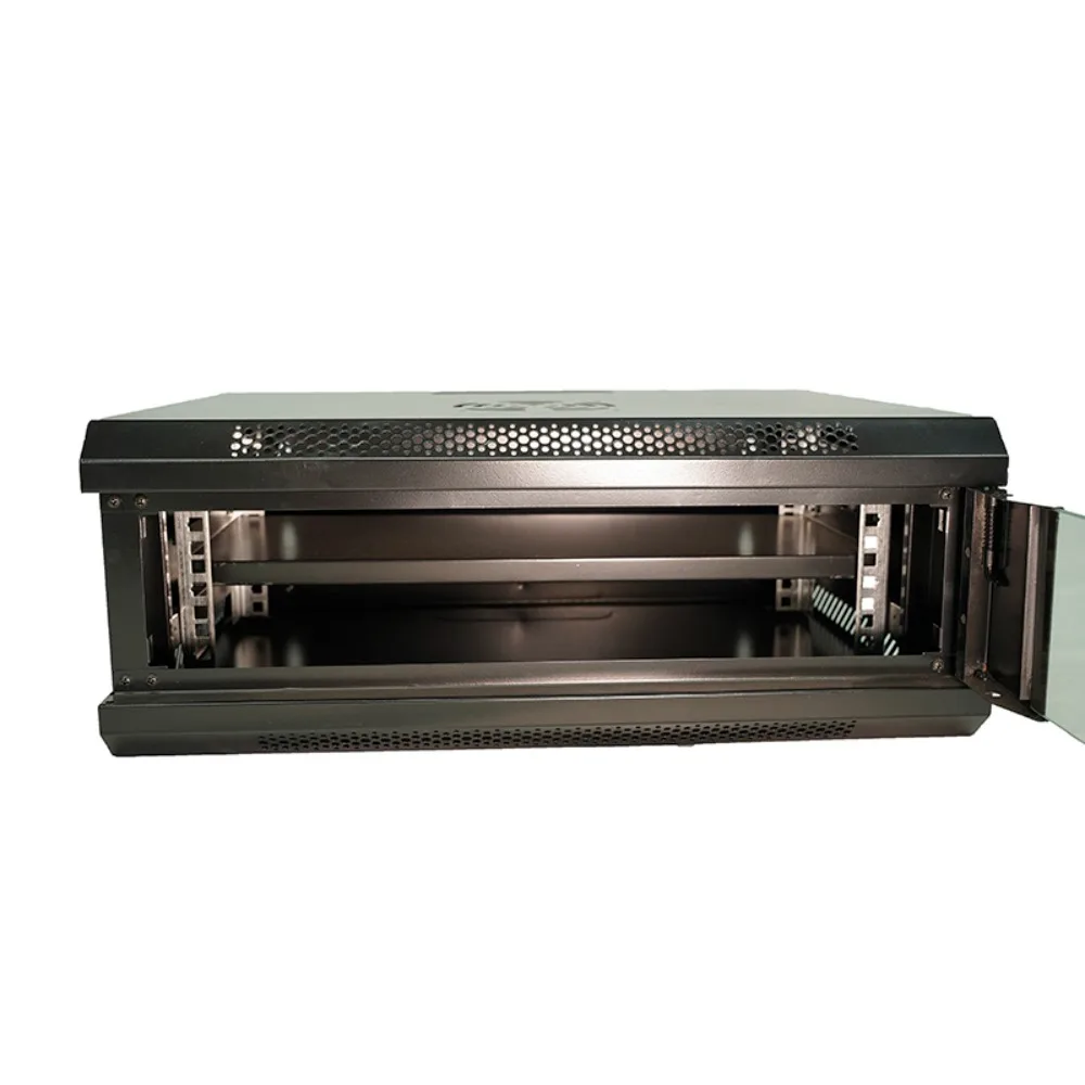 19-Inch Wall-Mount Server Rack | 4U Glass-Door Network Cabinet for Outdoor Data Centers - Thumbnail 3