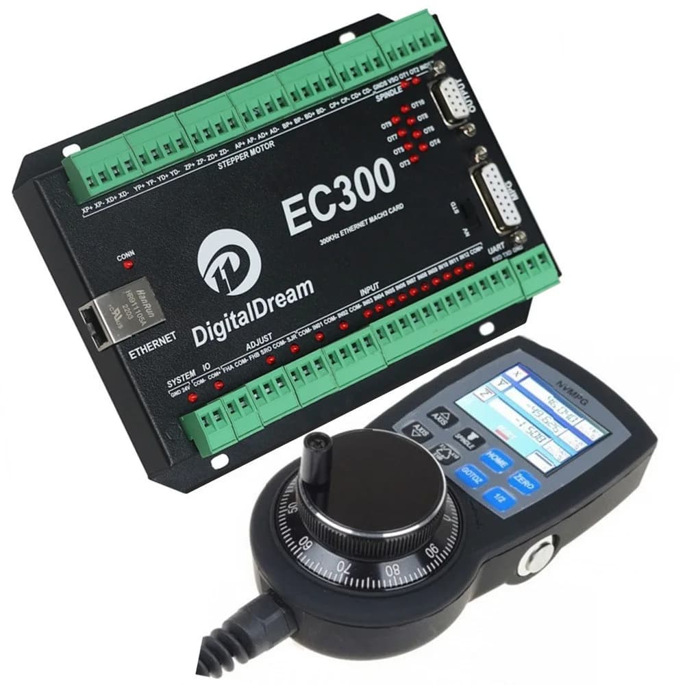 CNC Router Control System | 5/6-Axis Mach3 Ethernet Breakout Board with Handwheel & Display - Thumbnail 3