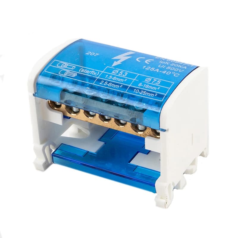 DIN Rail Terminal Block | WKH207 Modular Power Distribution | Secure Connection System - Thumbnail 2