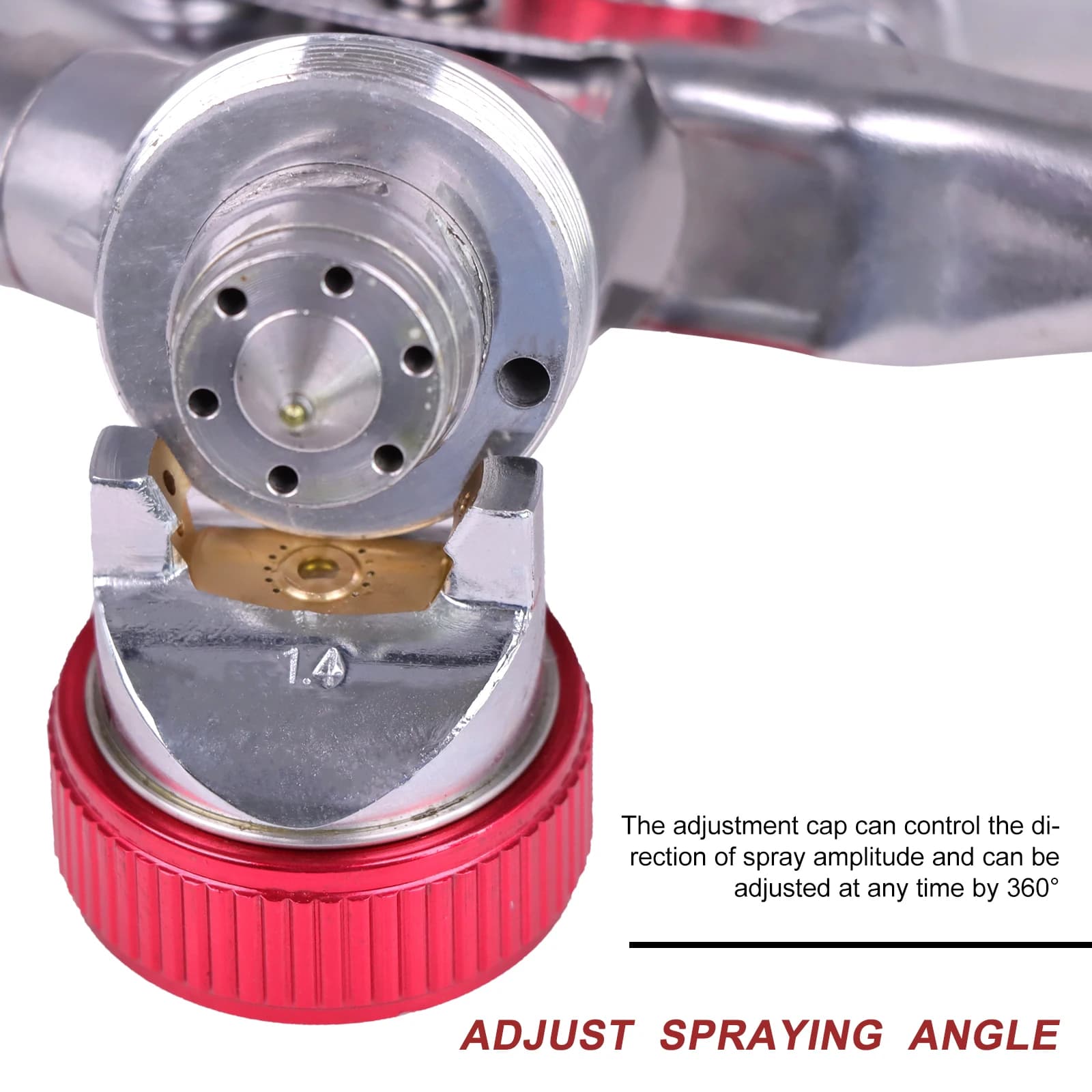 HVLP Spray Gun Kit | 600ML Gravity Feed | 1.4/1.7/2.0mm Nozzle for Car & Furniture - Thumbnail 4