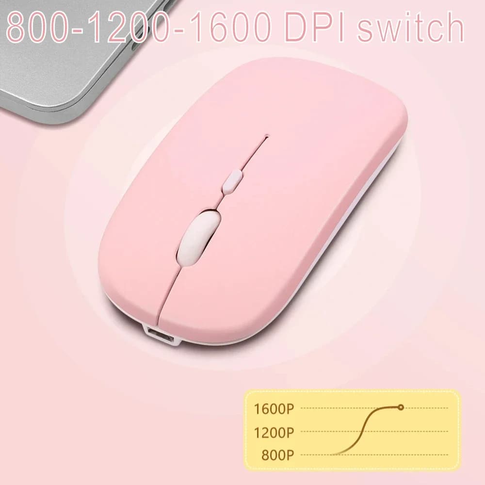 Ergonomic Gaming Mouse | Wireless Bluetooth & USB 2.4GHz | Silent Rechargeable Design for PC & Laptop - Thumbnail 6