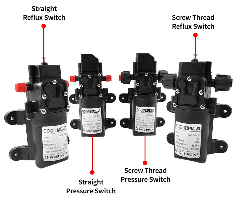 12V Electric Diaphragm Pump | 72W High Pressure Spray | Automatic Switch Car Wash - Thumbnail 2