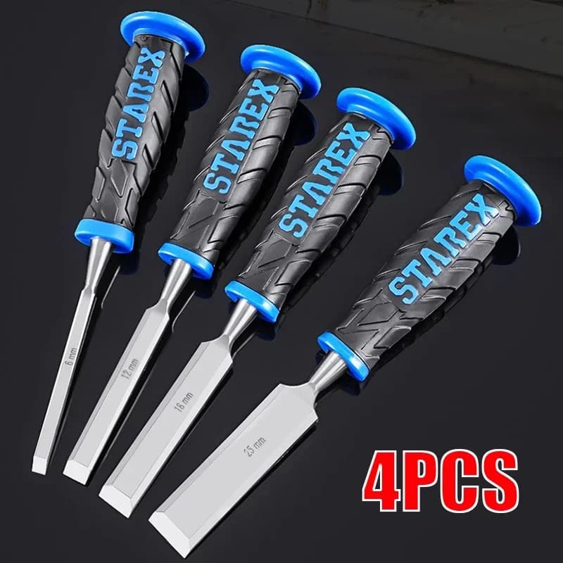 Wood Carving Chisel Set | 4-Piece Gouge Kit for Sculpture & Fine Woodworking - Thumbnail 2