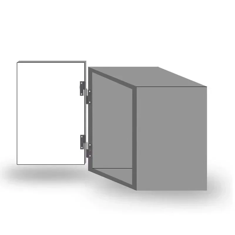 Heavy-duty stainless steel detachable hinge with slip joint design for removable doors on cabinets or furniture.