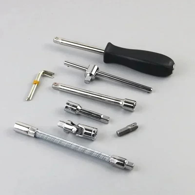 46-Piece Socket & Ratchet Set | Automotive & Motorcycle Repair Tool Kit - Thumbnail 5