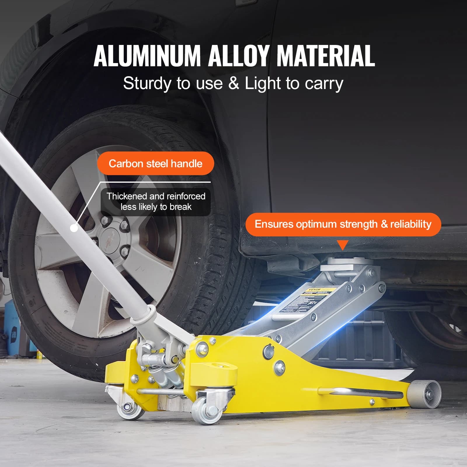 3-Ton Aluminum Racing Floor Jack | Dual-Piston Hydraulic Quick Lift for Auto Repair - Thumbnail 5