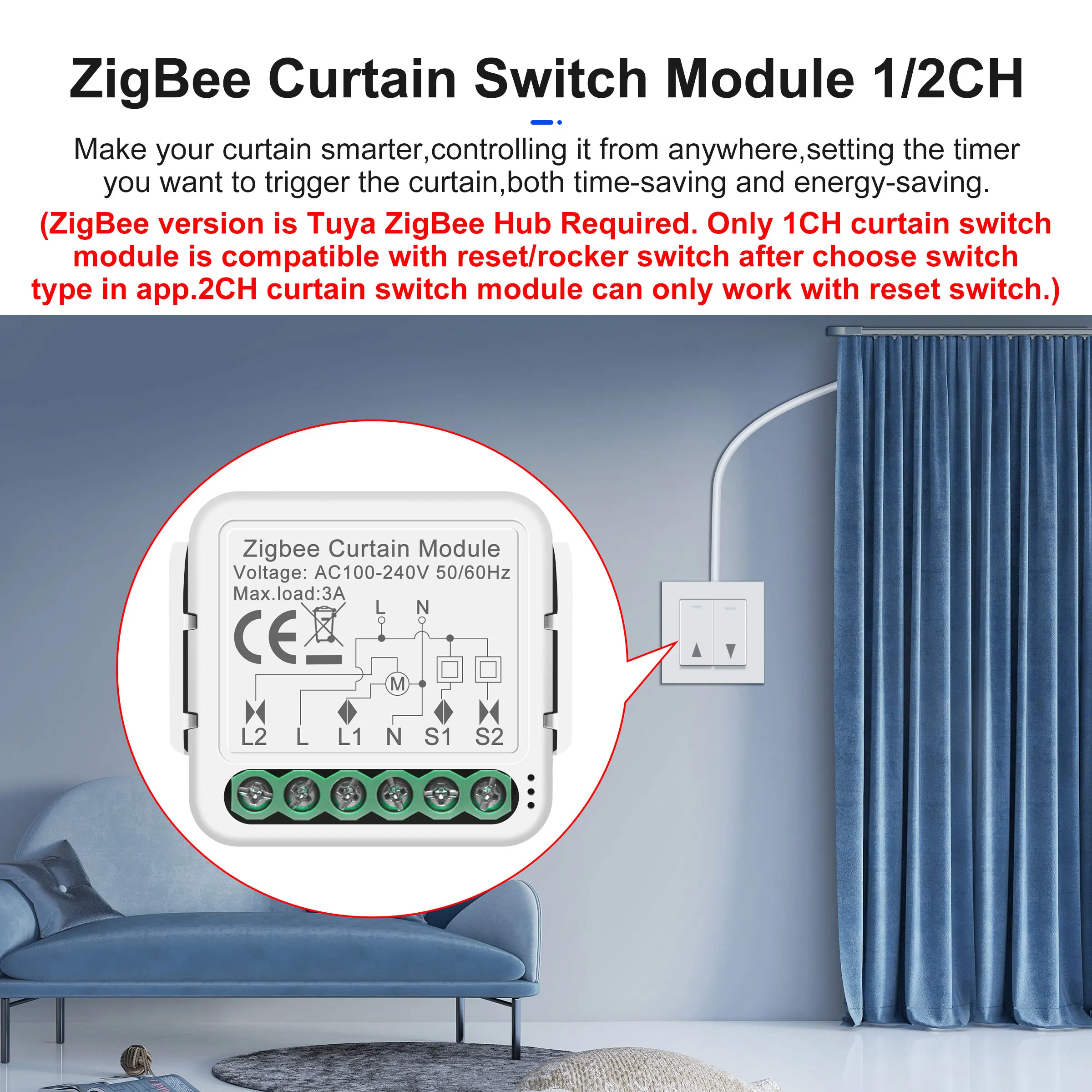 Smart Home Automation Module | Universal Relay for Lights, Curtains & Dimmers | Alexa & Google Assistant Compatible - Thumbnail 5