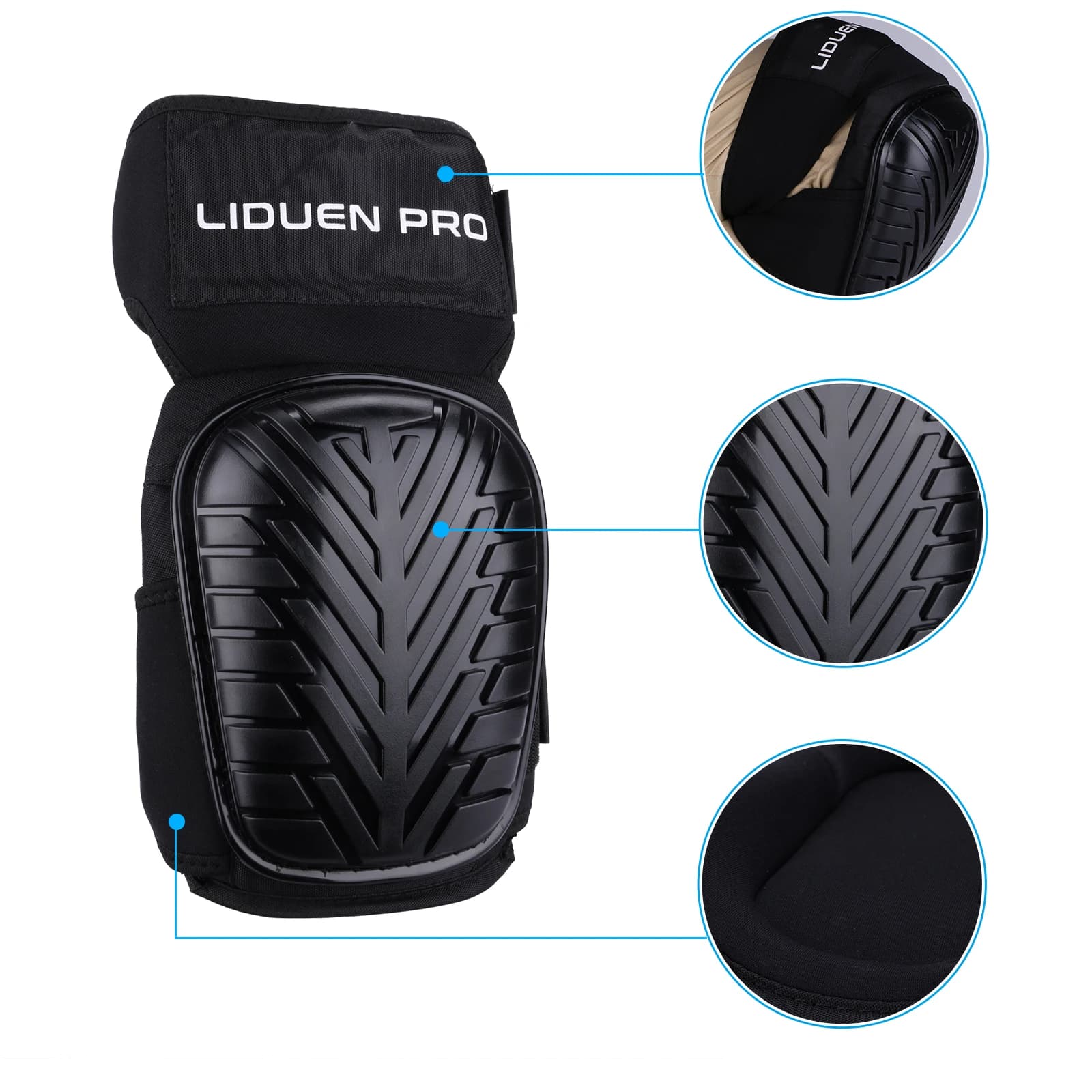 Heavy-Duty Knee Pads with Gel Cushion | Non-Slip Support for Construction & Gardening - Thumbnail 5