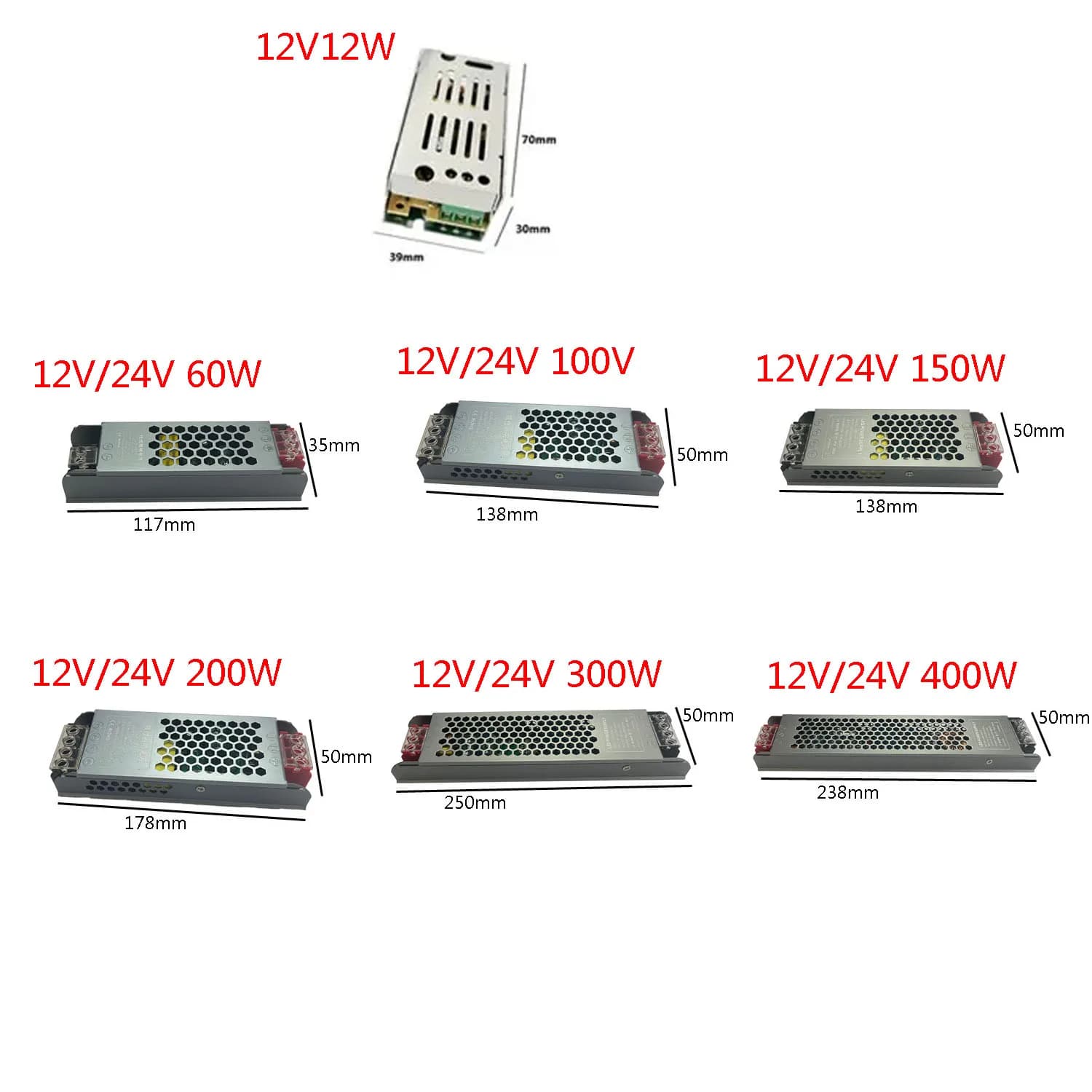 LED Power Supply | 60W-400W AC/DC Driver | Silent 12V/24V Transformer for Professional Lighting - Thumbnail 2
