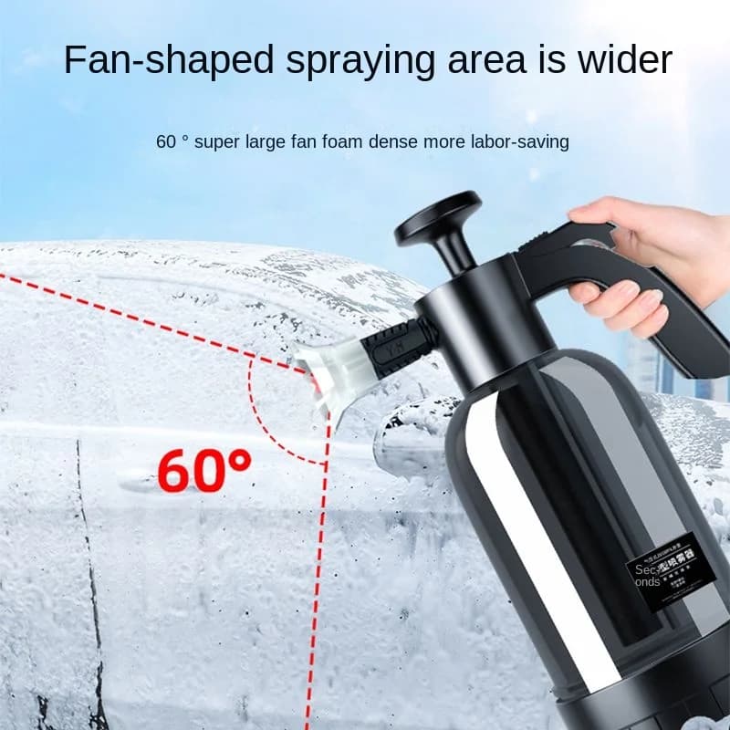 Pump Sprayer with Pneumatic Cylinder | 2L Foam Cannon | 3 Nozzle Set - Thumbnail 2