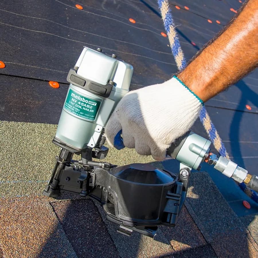 Coil Roofing Nailer | 1-3/4 Inch with Bonus Impact Driver Kit | Integrated Pneumatic System - Thumbnail 3