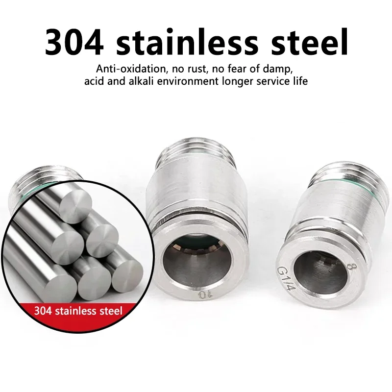 POC-G Series Industrial Air Fittings | 304 Stainless Steel Quick-Connect Couplings | G-Thread & Hexagon - Thumbnail 5