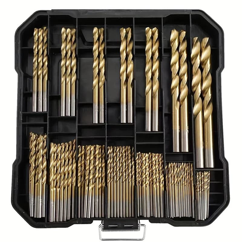 Titanium Drill Bit Set | 135° Split Point | 99-Piece High-Speed Steel Kit - Thumbnail 2