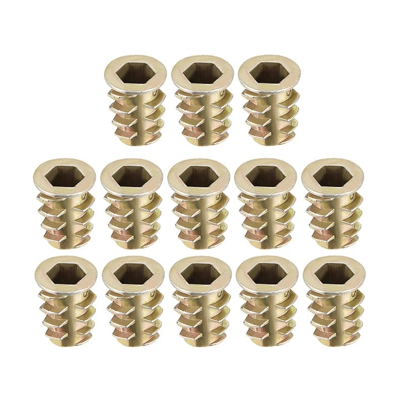 Drive Threaded Insert Nuts | Zinc Alloy Furniture Nuts for Wood | M4 M5 M6 20/30/50pcs - Image 1