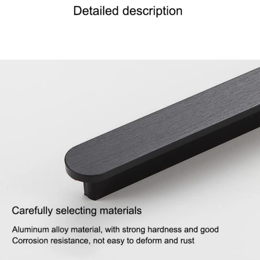 Brushed Aluminum Cabinet Handles | Modern Kitchen & Wardrobe Pulls | Cupboard Drawer Knobs Set - Thumbnail 3
