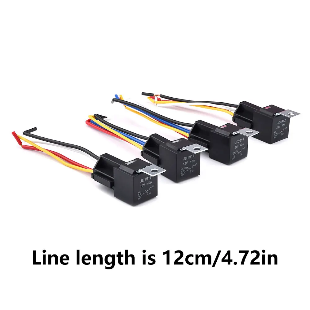 40A Automotive Relay Kit | 12V/24V Waterproof 4-Pin & 5-Pin | Durable Socket with Harness - Thumbnail 6