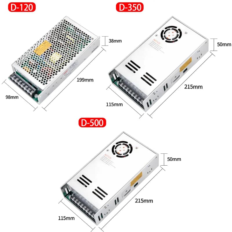 AC/DC Switching Power Supply | 30W to 500W | Multi-Voltage Output (5V-24V) - Thumbnail 5