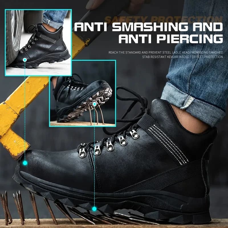 Toe Work Sneakers | Indestructible & Puncture-Proof | Men's Safety Protective Shoes - Thumbnail 3