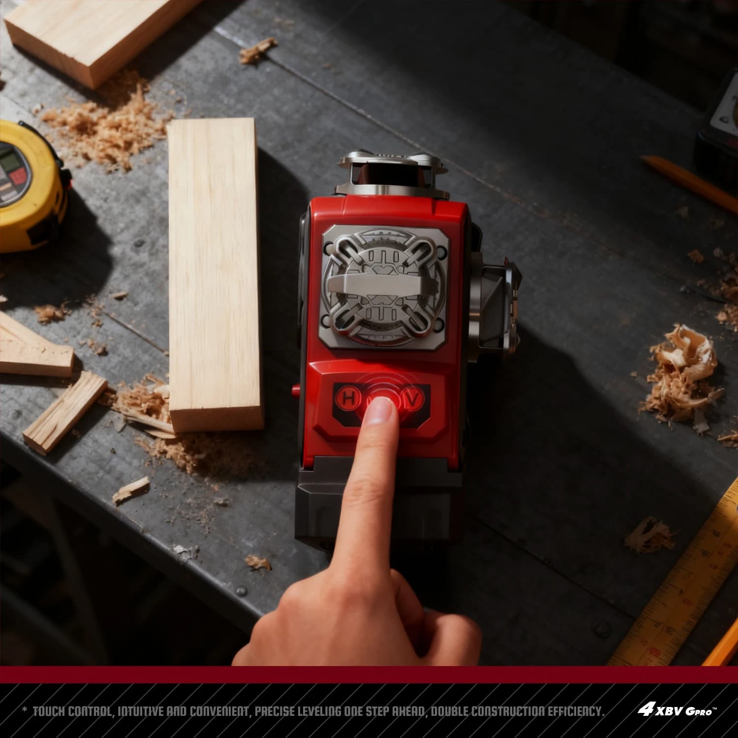 16-Line Laser Level | Red/Green Dual Beam with Touch Control | 360° Rotating Anti-Blind Spot - Thumbnail 4