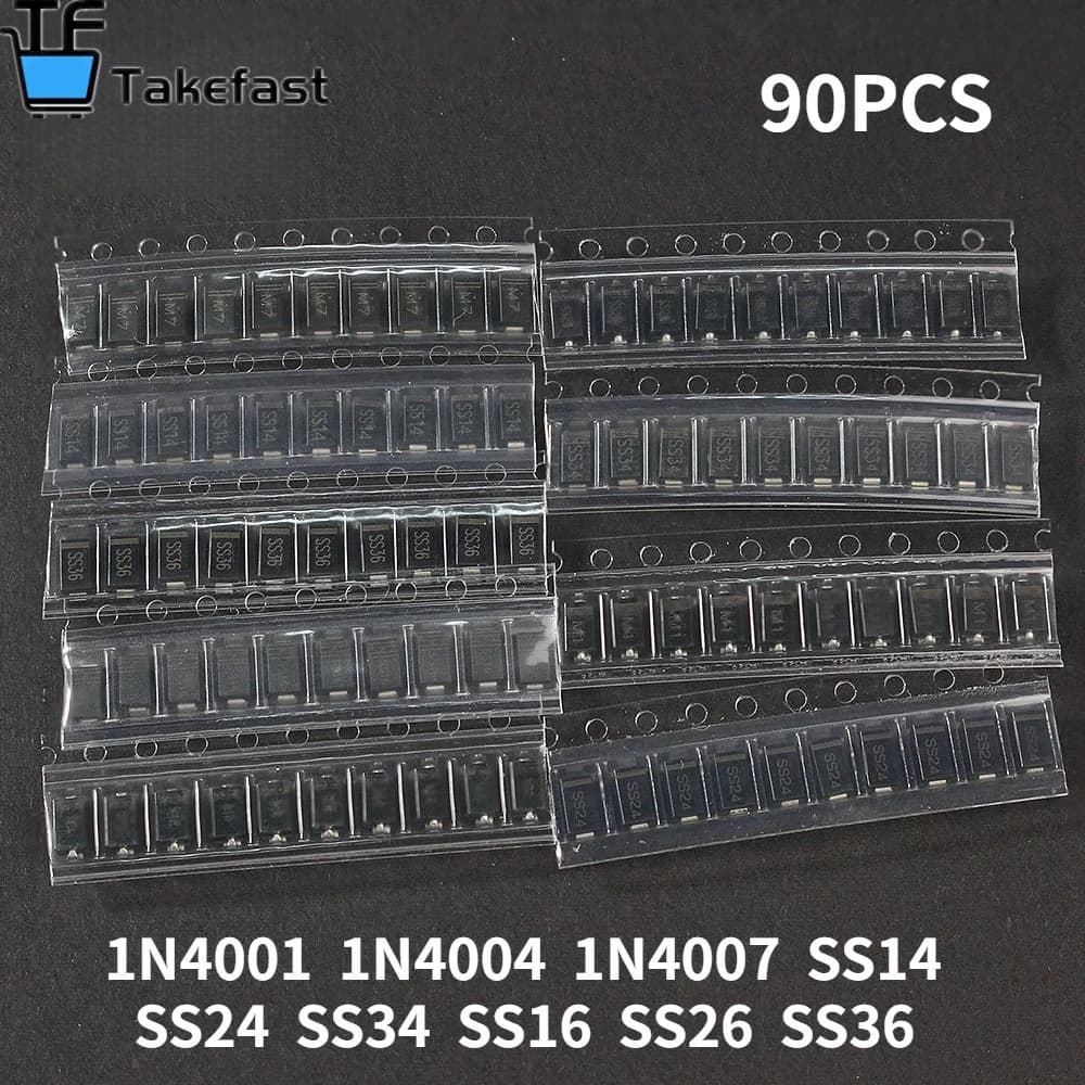 Diode Assortment Kit | 1N4007, SS14, SS16 & More | 9 Essential Values for Electronics Repair - Thumbnail 5