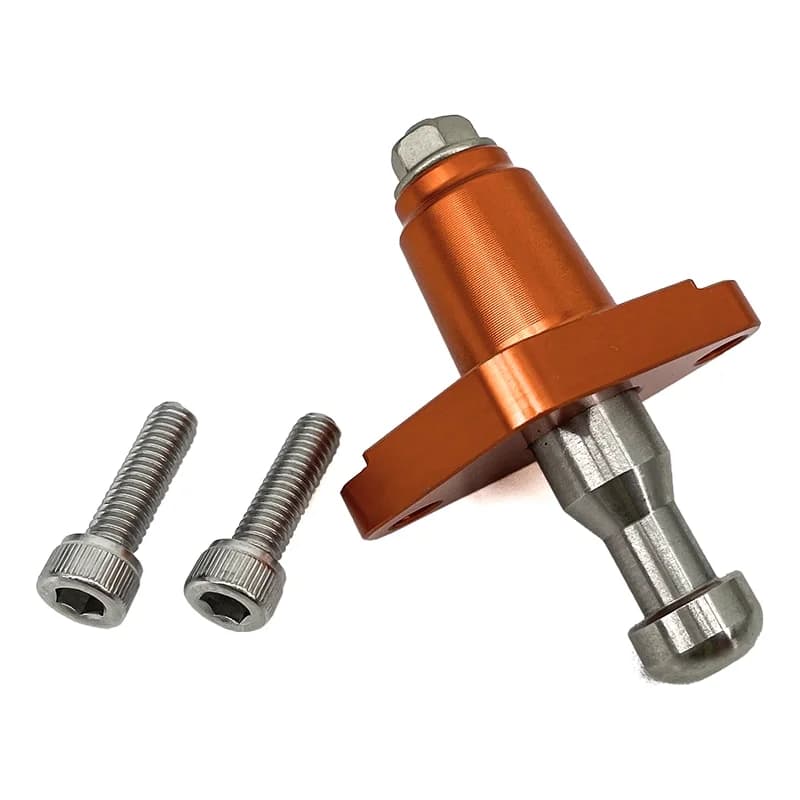 CNC-machined motorcycle cam timing chain tensioner for NC250/NC450 engines, designed for ENDURO and MX dirt bike applications.