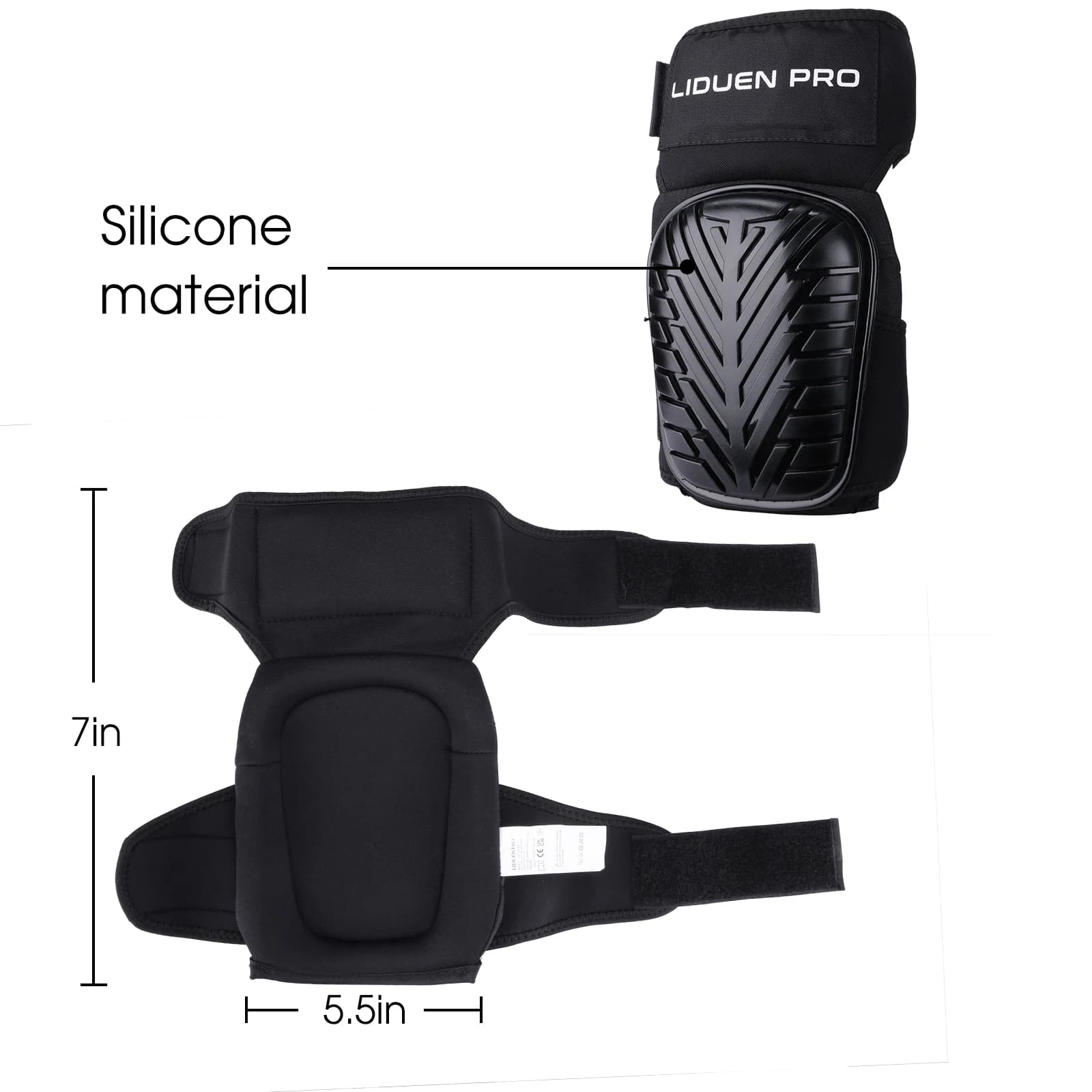 Heavy-Duty Knee Pads with Gel Cushion | Non-Slip Support for Construction & Gardening - Thumbnail 3