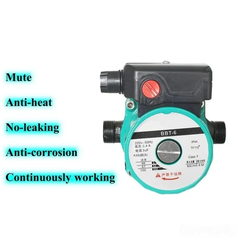 Ultra-quiet 220V Hot Water Circulation Pump | 100W Booster for Central Heating & Boiler Systems - Thumbnail 2