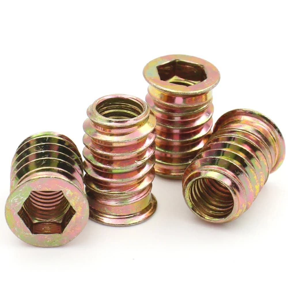 Socket Insert Nuts | Zinc Alloy for Wood | M4-M10 Threaded Fastener Kit - Thumbnail 4