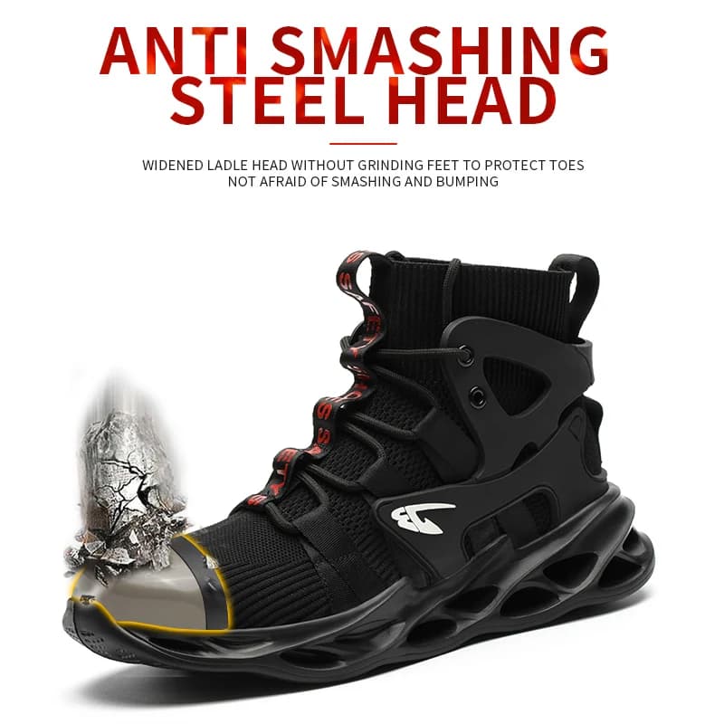 Breathable Safety Shoes | Anti-Puncture & Anti-Smash | Fashion Work Footwear - Thumbnail 3