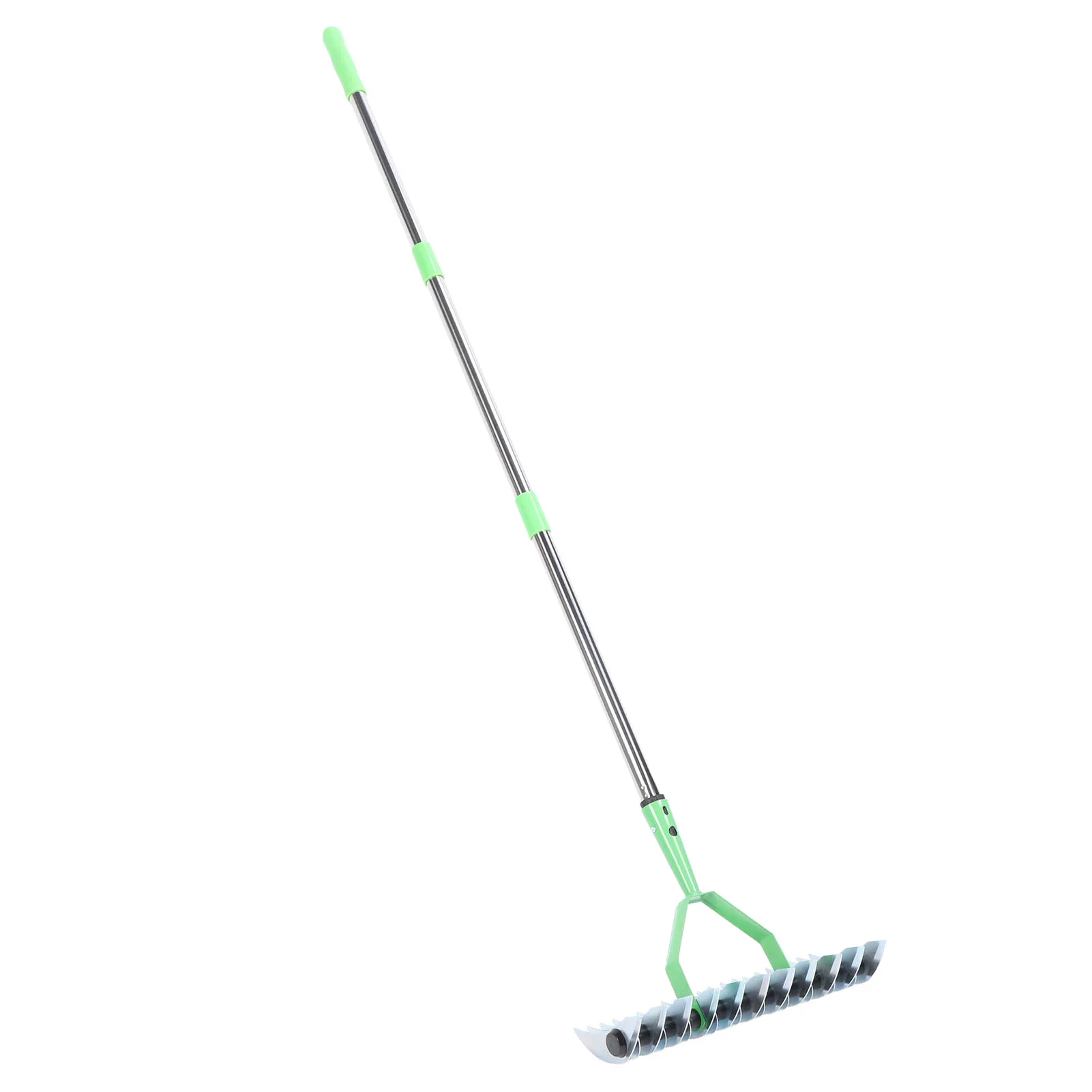 Stainless Steel Dethatcher Rake | 3-Section Design | Heavy-Duty Lawn Thatching Tool - Thumbnail 6
