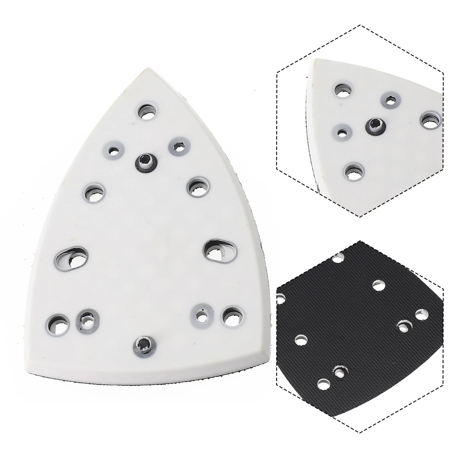 Sanding Pad Kit | Triangle Backing Plates for Orbital Sanders | Abrasive Tool Accessory - Thumbnail 6