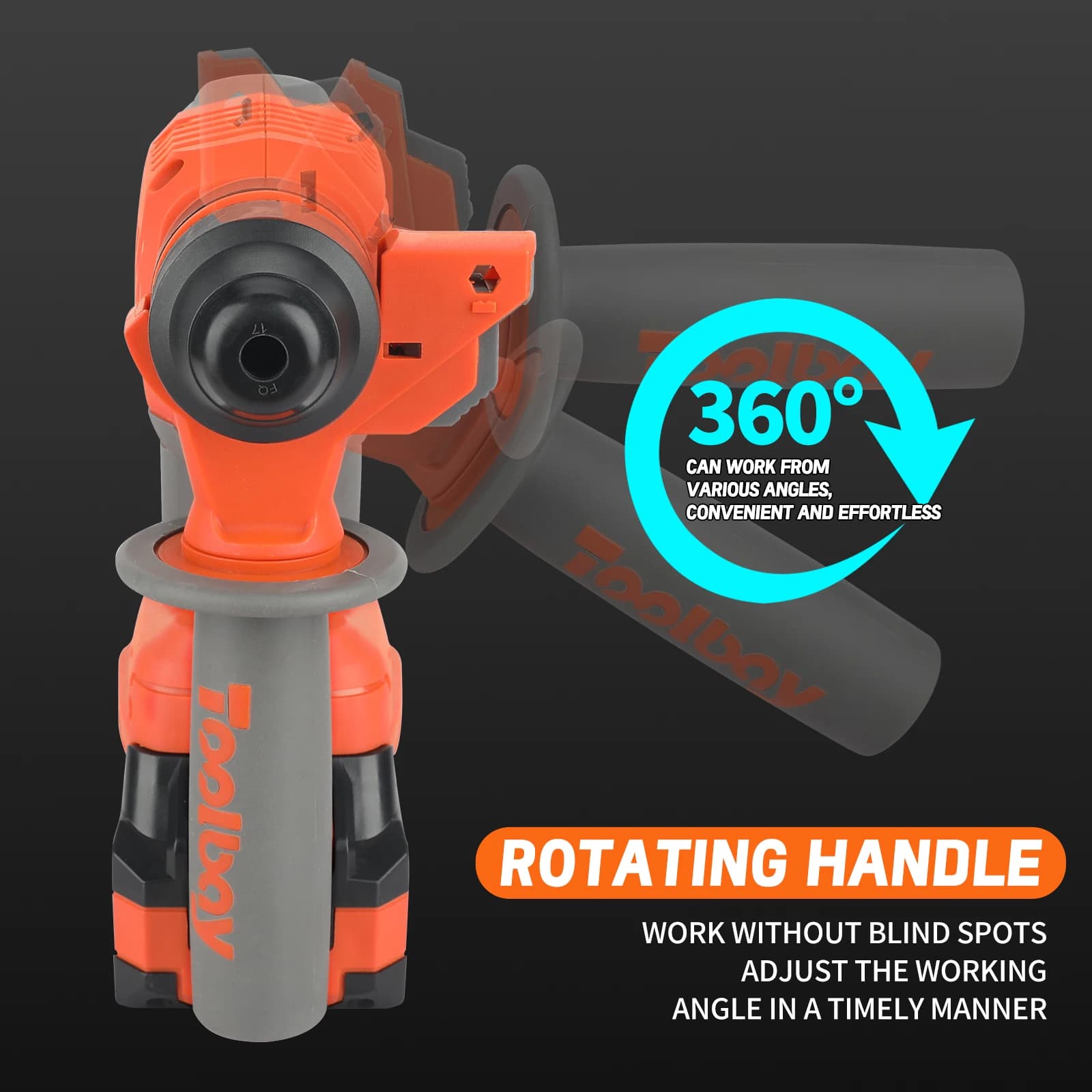 20V Cordless Rotary Hammer Drill | Heavy-Duty Impact Driver Kit with Battery - Thumbnail 4