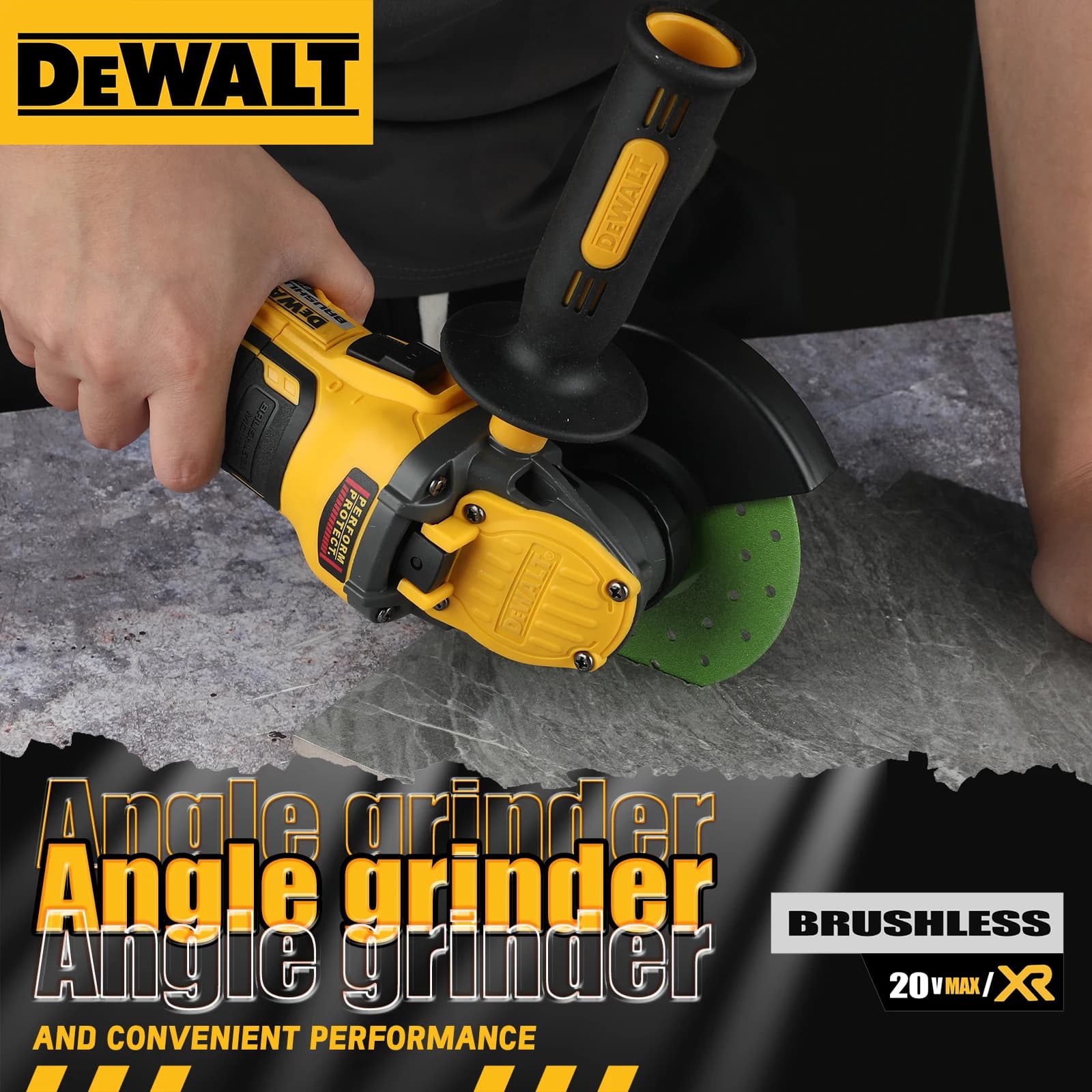 DeWalt DCG409 Brushless Angle Grinder | 20V Cordless | 125mm Cutting & Grinding Tool - Thumbnail 5